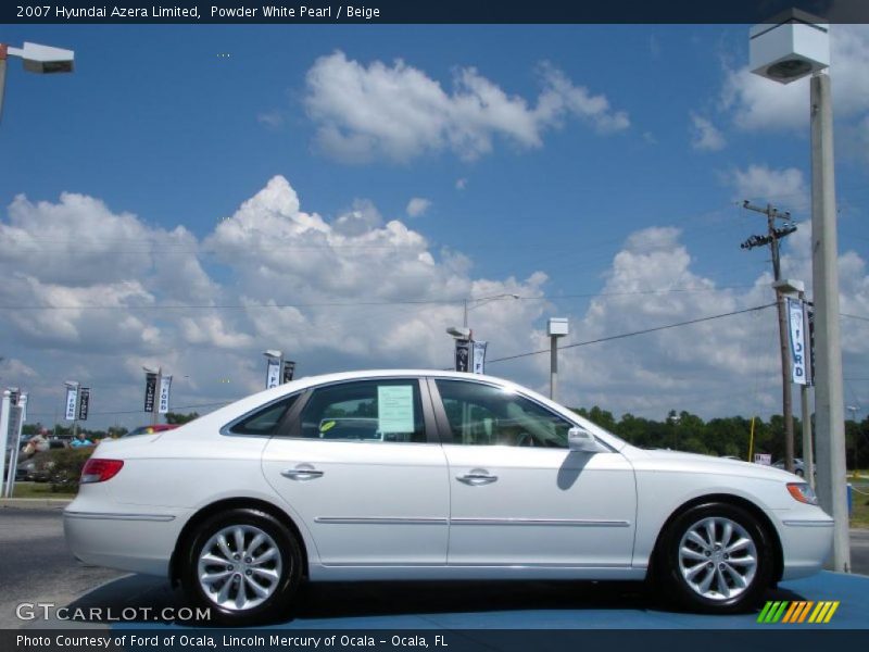 Powder White Pearl / Beige 2007 Hyundai Azera Limited