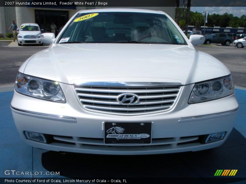 Powder White Pearl / Beige 2007 Hyundai Azera Limited