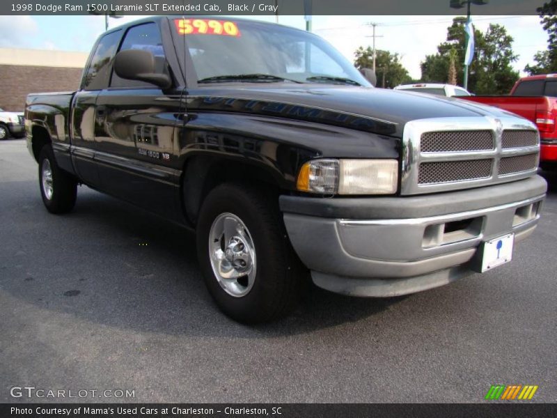 Black / Gray 1998 Dodge Ram 1500 Laramie SLT Extended Cab