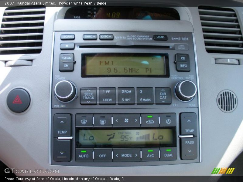 Powder White Pearl / Beige 2007 Hyundai Azera Limited
