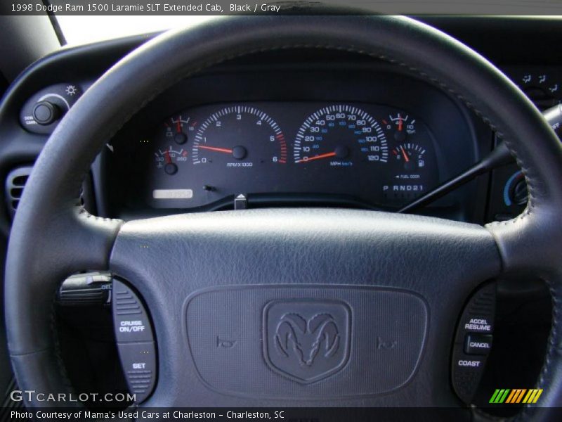 Black / Gray 1998 Dodge Ram 1500 Laramie SLT Extended Cab