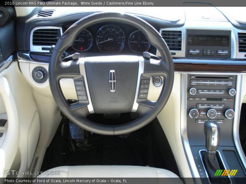 White Suede / Cashmere/Fine Line Ebony 2010 Lincoln MKS FWD Ultimate Package