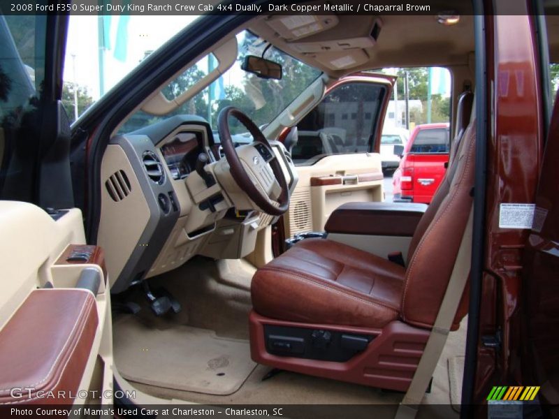 Dark Copper Metallic / Chaparral Brown 2008 Ford F350 Super Duty King Ranch Crew Cab 4x4 Dually