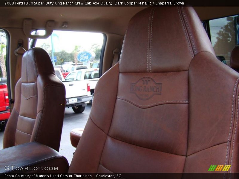 Dark Copper Metallic / Chaparral Brown 2008 Ford F350 Super Duty King Ranch Crew Cab 4x4 Dually