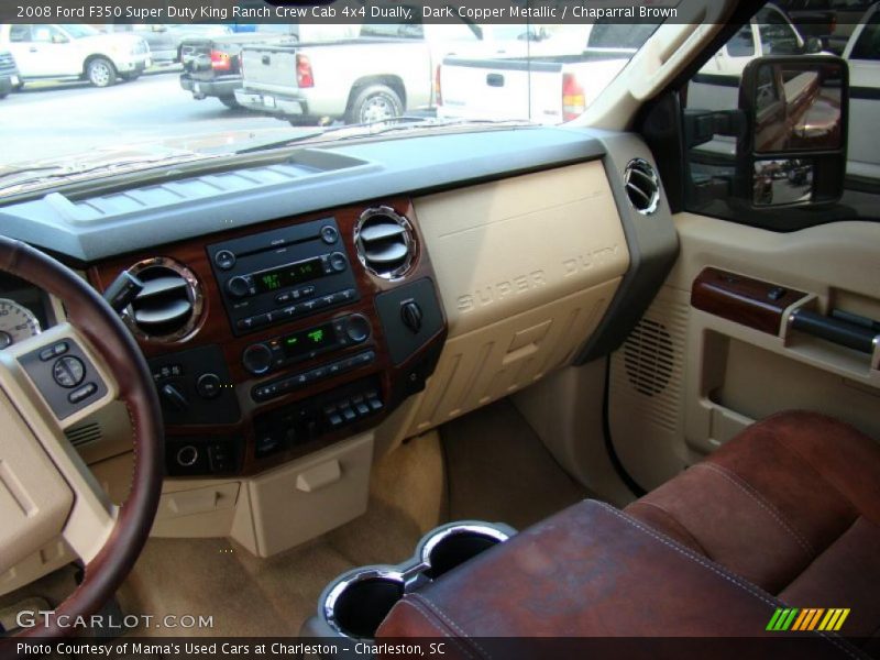 Dark Copper Metallic / Chaparral Brown 2008 Ford F350 Super Duty King Ranch Crew Cab 4x4 Dually