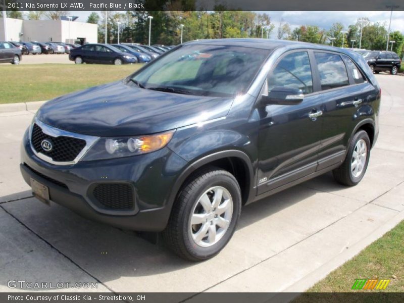 Pacific Blue / Black 2011 Kia Sorento LX AWD