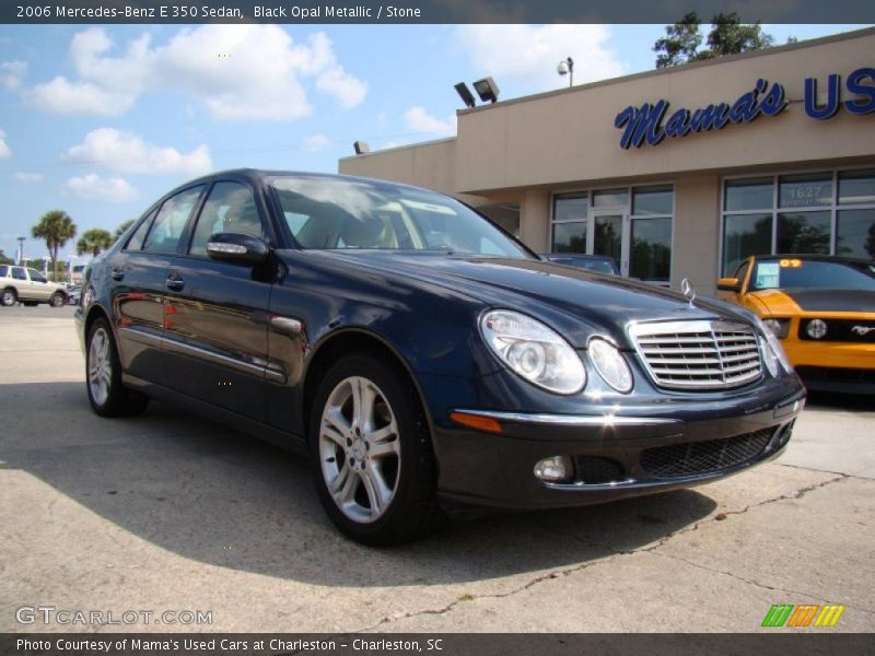 Black Opal Metallic / Stone 2006 Mercedes-Benz E 350 Sedan