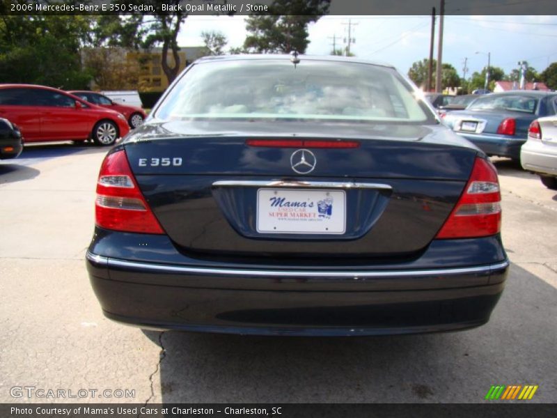 Black Opal Metallic / Stone 2006 Mercedes-Benz E 350 Sedan