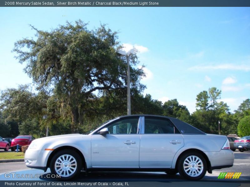 Silver Birch Metallic / Charcoal Black/Medium Light Stone 2008 Mercury Sable Sedan