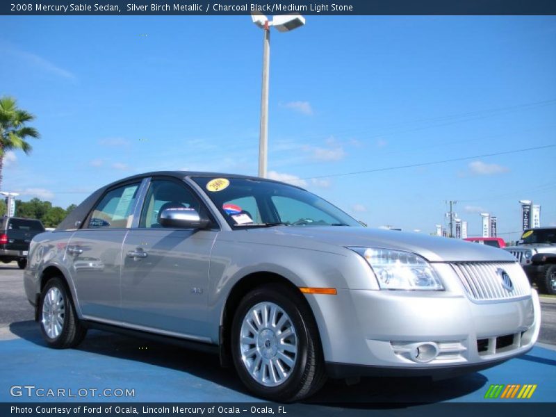 Silver Birch Metallic / Charcoal Black/Medium Light Stone 2008 Mercury Sable Sedan