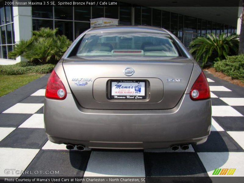 Spirited Bronze Pearl / Cafe Latte 2006 Nissan Maxima 3.5 SE