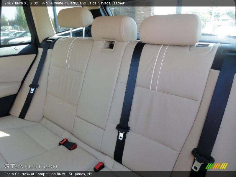 Alpine White / Black/Sand Beige Nevada Leather 2007 BMW X3 3.0si