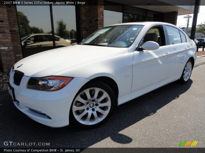 Alpine White / Beige 2007 BMW 3 Series 335xi Sedan