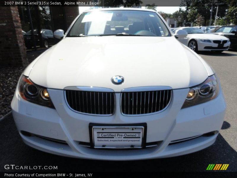 Alpine White / Beige 2007 BMW 3 Series 335xi Sedan