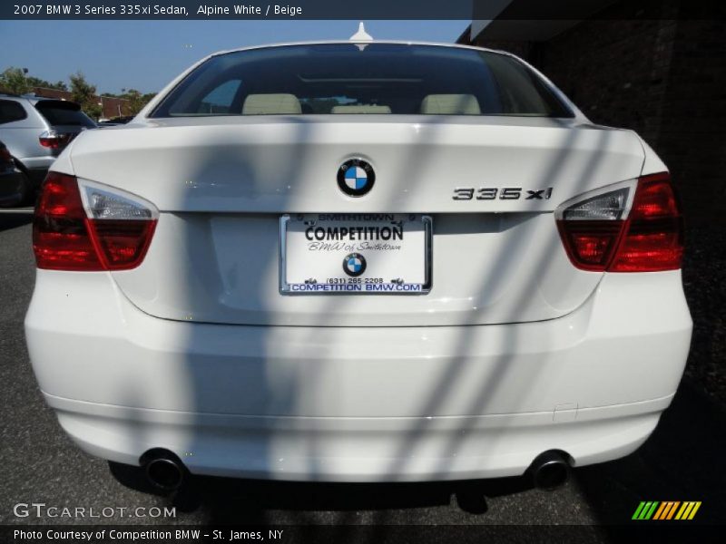 Alpine White / Beige 2007 BMW 3 Series 335xi Sedan