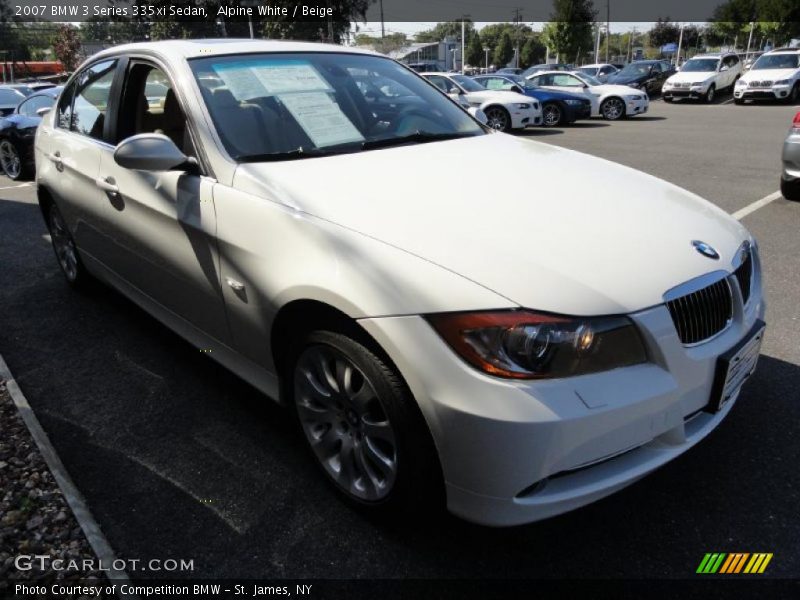 Alpine White / Beige 2007 BMW 3 Series 335xi Sedan