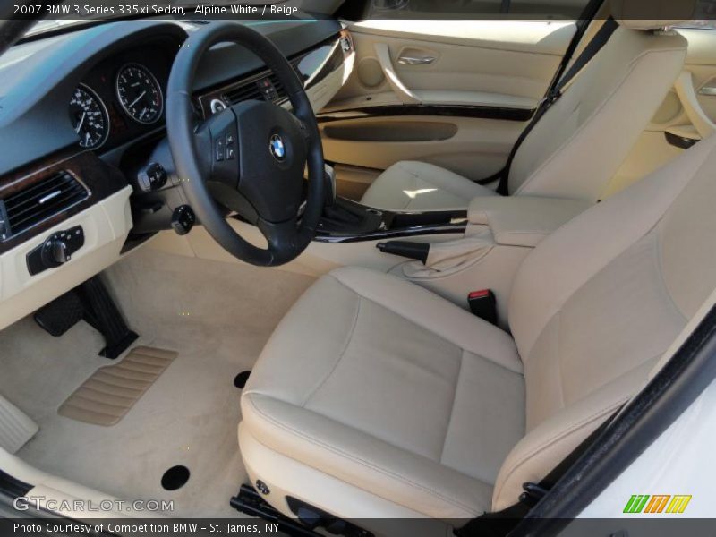 Alpine White / Beige 2007 BMW 3 Series 335xi Sedan