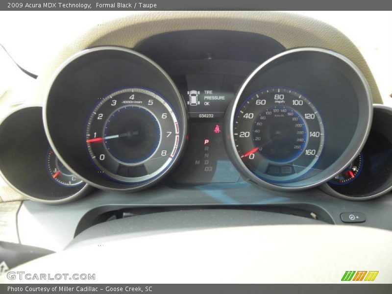 Formal Black / Taupe 2009 Acura MDX Technology