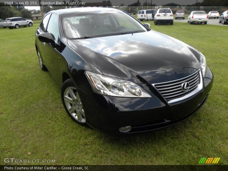 Obsidian Black / Light Gray 2008 Lexus ES 350