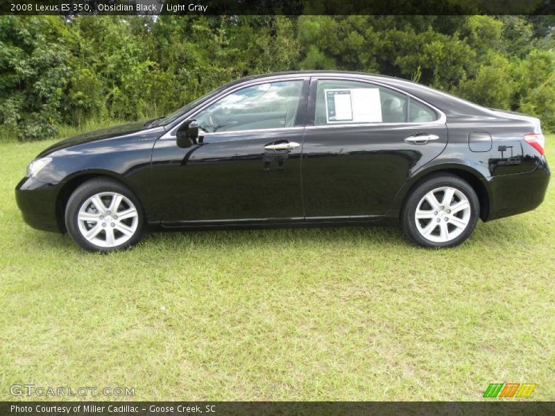 Obsidian Black / Light Gray 2008 Lexus ES 350