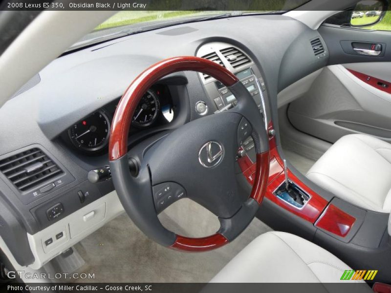Obsidian Black / Light Gray 2008 Lexus ES 350