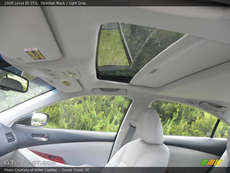 Obsidian Black / Light Gray 2008 Lexus ES 350