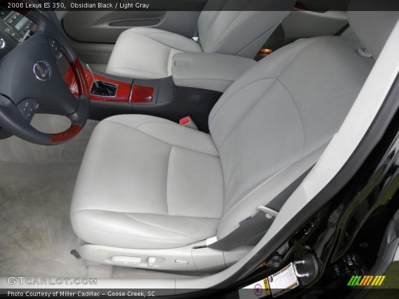 Obsidian Black / Light Gray 2008 Lexus ES 350