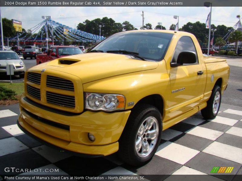 Solar Yellow / Dark Slate Gray/Yellow Accents 2004 Dodge Ram 1500 Rumble Bee Regular Cab 4x4