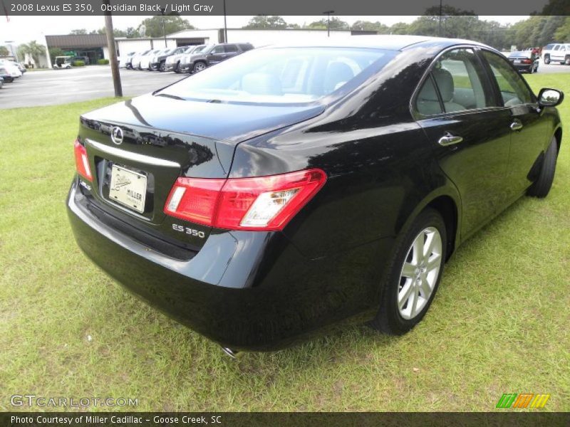 Obsidian Black / Light Gray 2008 Lexus ES 350