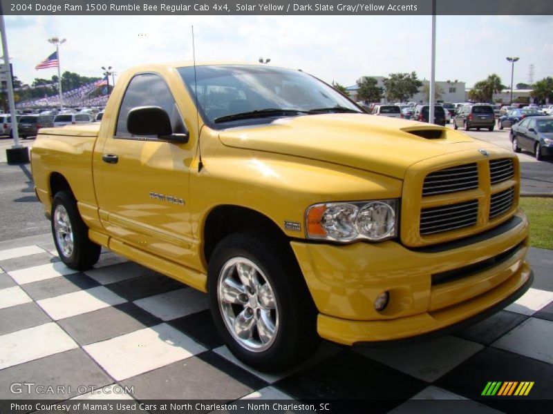 Solar Yellow / Dark Slate Gray/Yellow Accents 2004 Dodge Ram 1500 Rumble Bee Regular Cab 4x4