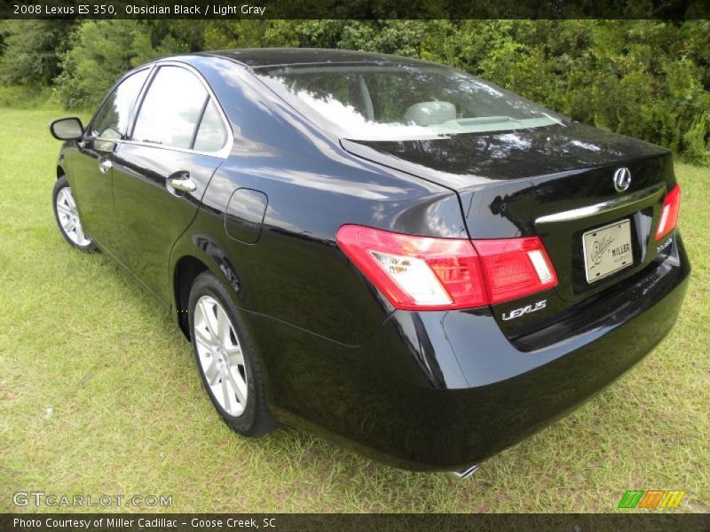 Obsidian Black / Light Gray 2008 Lexus ES 350