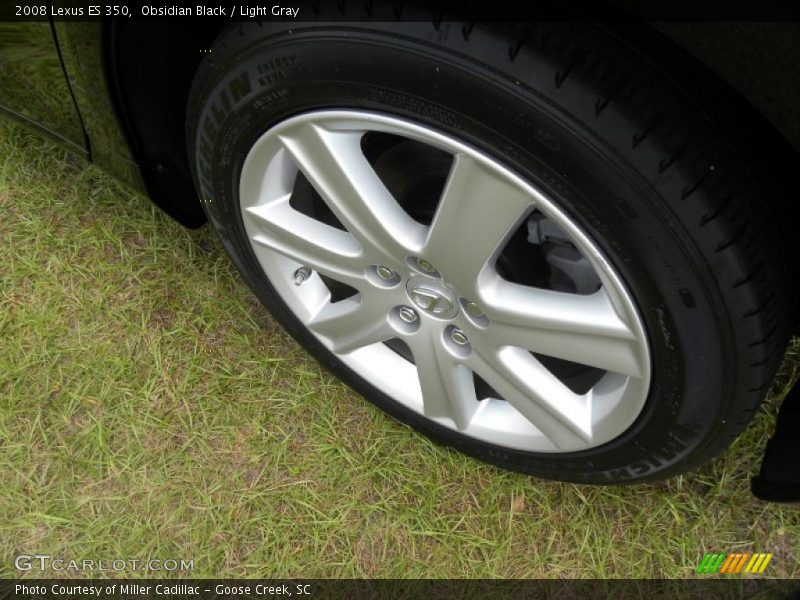 Obsidian Black / Light Gray 2008 Lexus ES 350