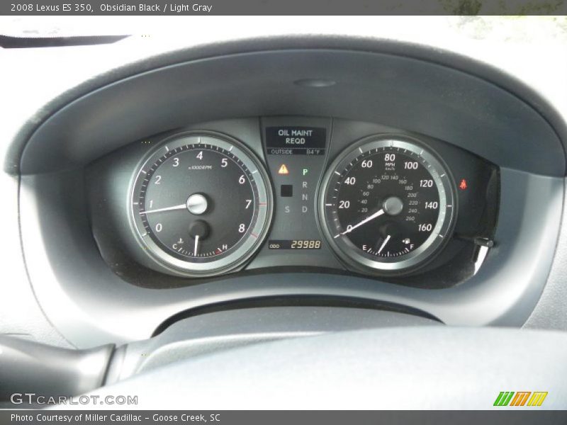 Obsidian Black / Light Gray 2008 Lexus ES 350