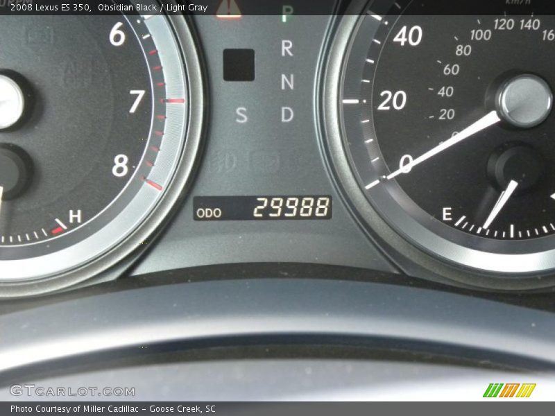 Obsidian Black / Light Gray 2008 Lexus ES 350