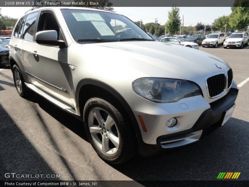Titanium Silver Metallic / Black 2008 BMW X5 3.0si
