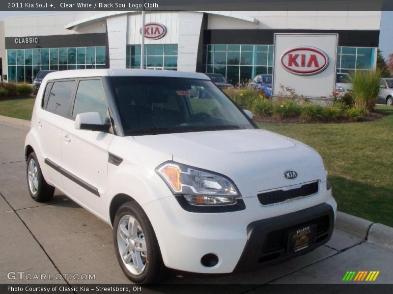 Clear White / Black Soul Logo Cloth 2011 Kia Soul +