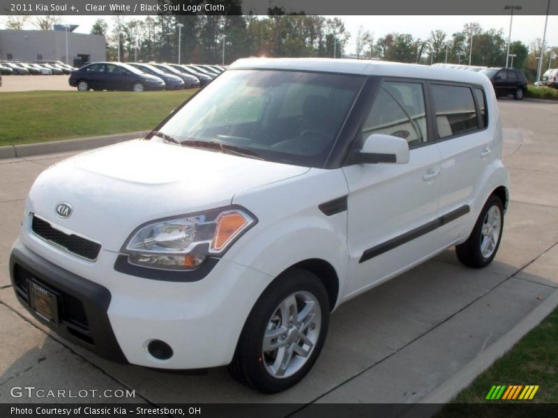 Clear White / Black Soul Logo Cloth 2011 Kia Soul +