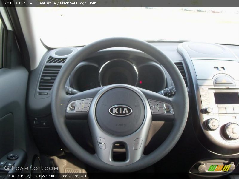 Clear White / Black Soul Logo Cloth 2011 Kia Soul +