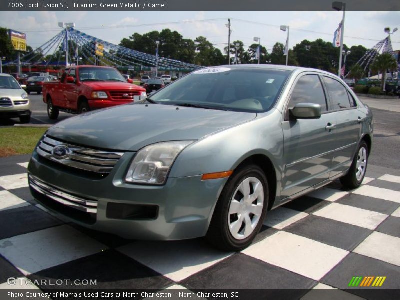 Titanium Green Metallic / Camel 2006 Ford Fusion SE