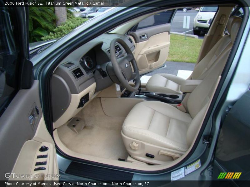 Titanium Green Metallic / Camel 2006 Ford Fusion SE