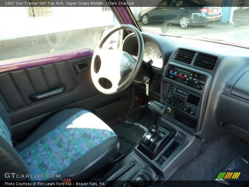 Super Grape Metallic / Dark Charcoal 1997 Geo Tracker Soft Top 4x4