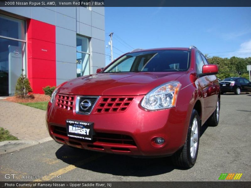 Venom Red Pearl / Black 2008 Nissan Rogue SL AWD
