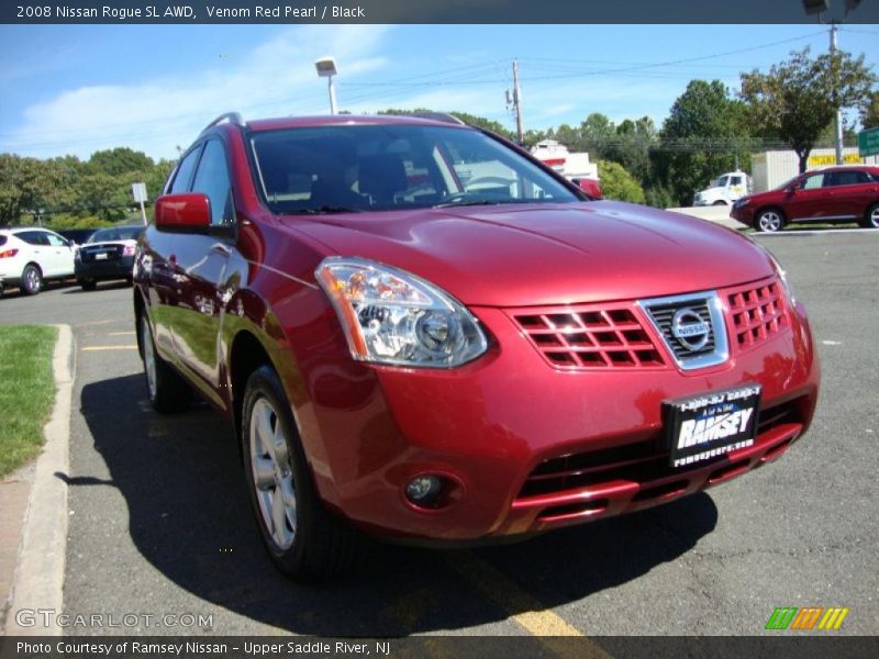 Venom Red Pearl / Black 2008 Nissan Rogue SL AWD