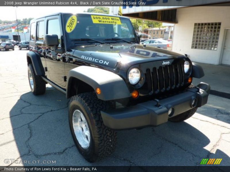 Black / Dark Slate Gray/Med Slate Gray 2008 Jeep Wrangler Unlimited Rubicon 4x4