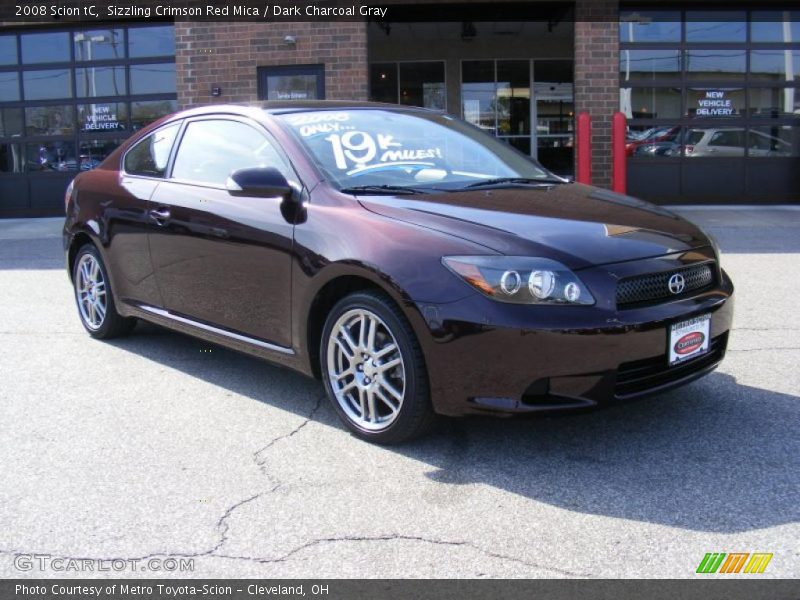 Sizzling Crimson Red Mica / Dark Charcoal Gray 2008 Scion tC