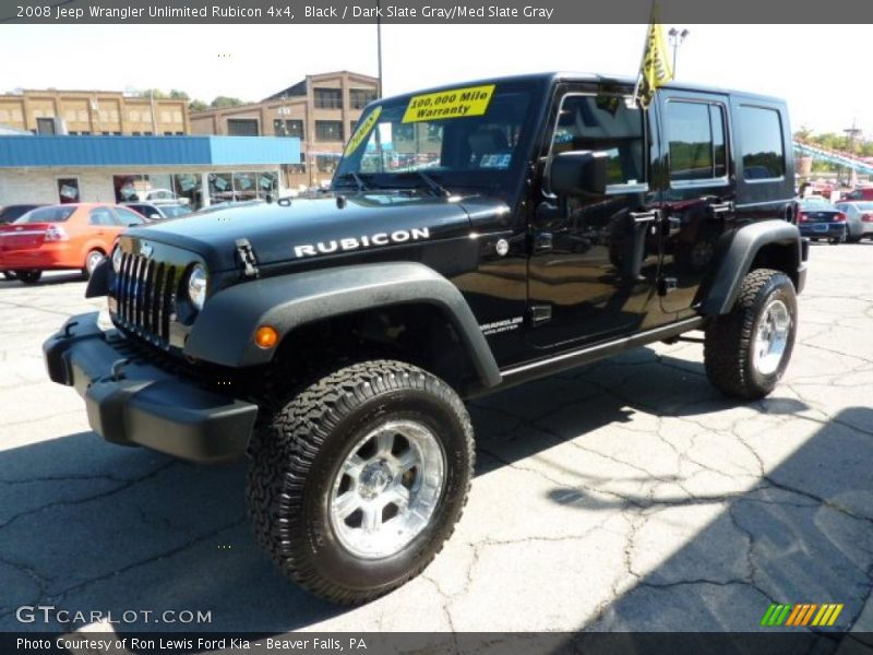 Black / Dark Slate Gray/Med Slate Gray 2008 Jeep Wrangler Unlimited Rubicon 4x4