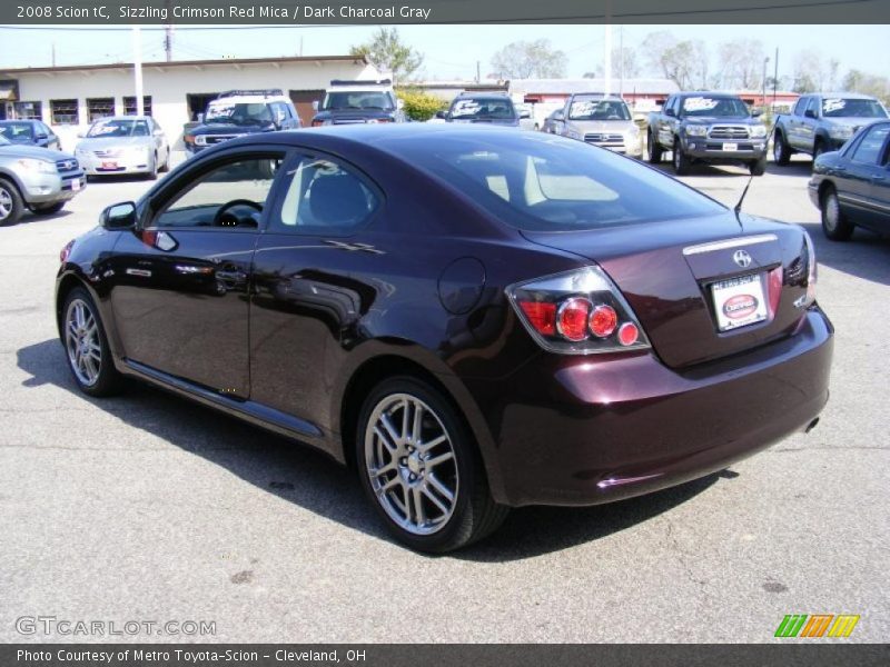 Sizzling Crimson Red Mica / Dark Charcoal Gray 2008 Scion tC