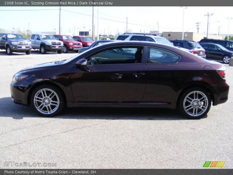 Sizzling Crimson Red Mica / Dark Charcoal Gray 2008 Scion tC