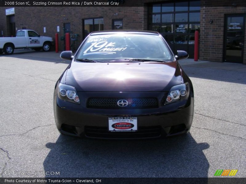 Sizzling Crimson Red Mica / Dark Charcoal Gray 2008 Scion tC