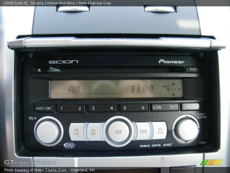 Sizzling Crimson Red Mica / Dark Charcoal Gray 2008 Scion tC